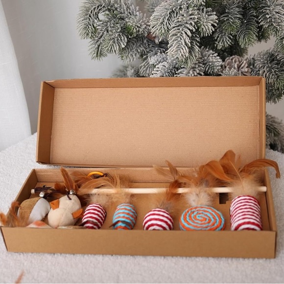 Cat Toys for Indoor Cats, Interactive Cat Toy 7PCS Retractable Cat Wand Toy - Picture 4 of 7